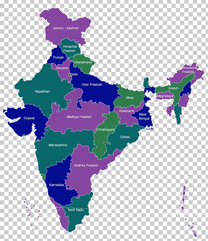 States And Territories Of India Blank Map PNG, Clipart, Blank Map, India, Map, Purple, Royaltyfree Free PNG Download