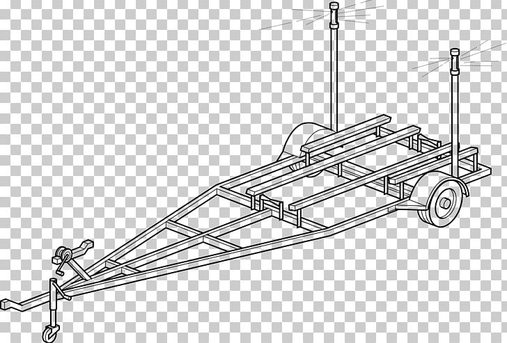 Boat Trailers PNG, Clipart, Angle, Axle, Black And White, Boat, Boat Trailers Free PNG Download