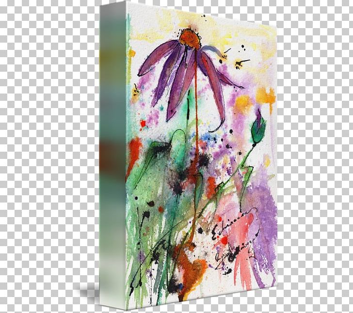 Watercolor Painting Canvas Print Floral Design PNG, Clipart, Butterfly, Canvas, Canvas Print, Coneflower, Daisy Family Free PNG Download
