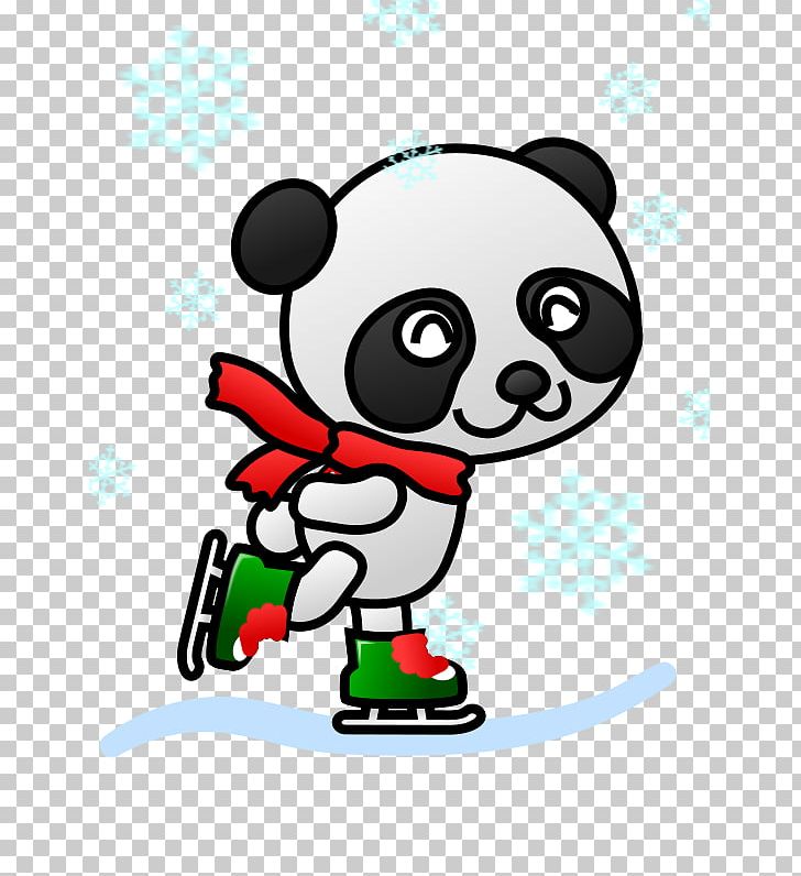 Giant Panda Ice Skating Figure Skating Ice Skate PNG, Clipart, Art, Cartoon, Christmas Panda Cliparts, Fictional Character, Figure Skating Free PNG Download