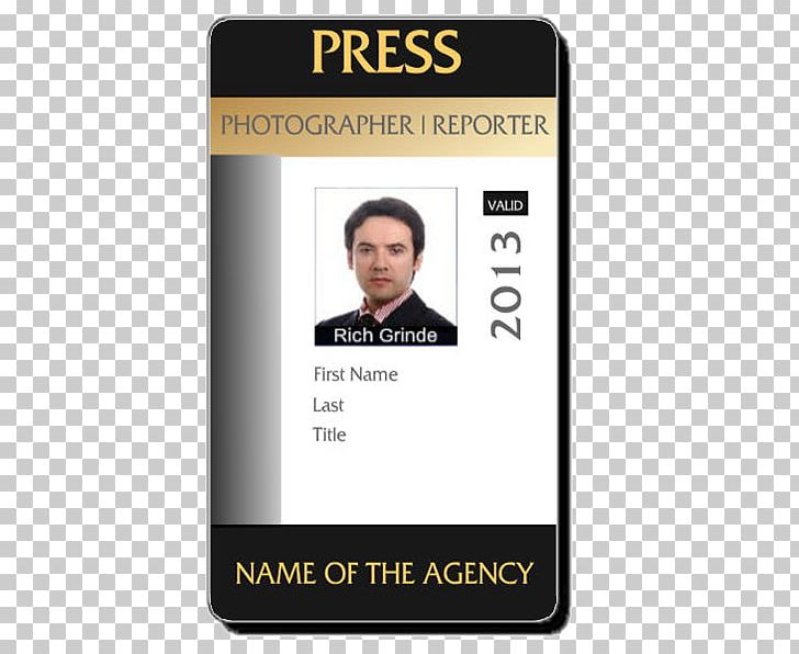 Template Identity Document Photo Identification Photographer Badge PNG, Clipart, Badge, Brand, Computer Software, Id Card, Identity Document Free PNG Download
