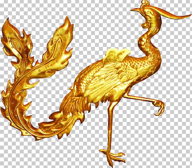 Fenghuang Gold PNG, Clipart, Beak, Chemical Element, Classic, Clip Art, Designer Free PNG Download