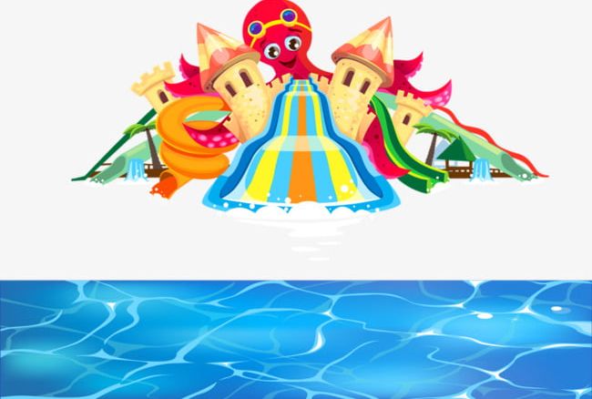 Water Park PNG, Clipart, Amusement, Blue, Hand, Hand Painted, Painted Free PNG Download