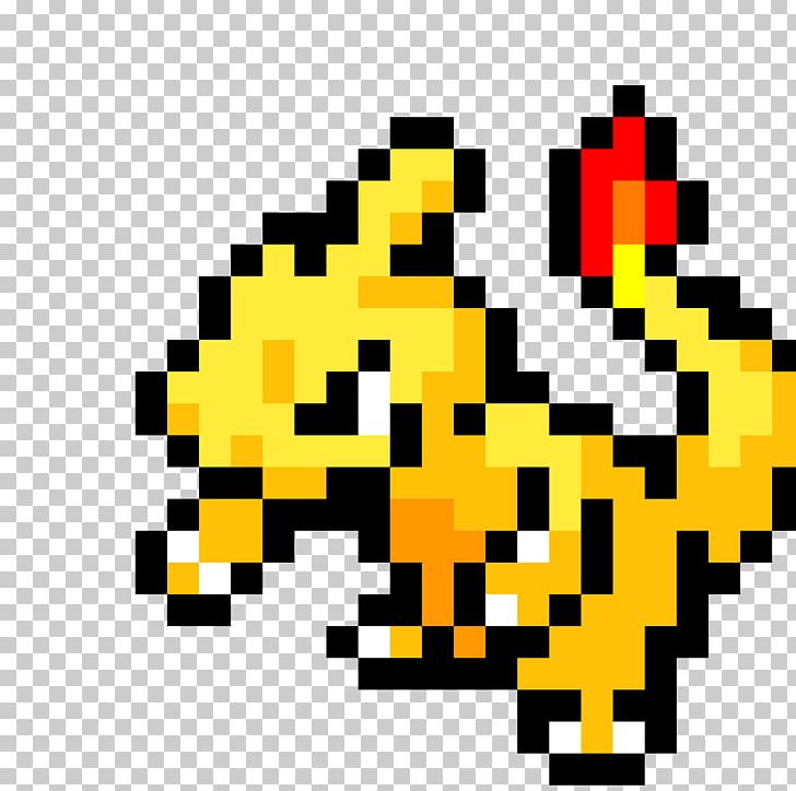 Minecraft Pokémon Yellow Charmeleon Charizard Pixel Art Png