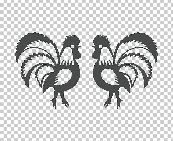 Rooster Łowicz Vytynanky Chicken Folk Art PNG, Clipart, Animals, Art, Beak, Bird, Black And White Free PNG Download