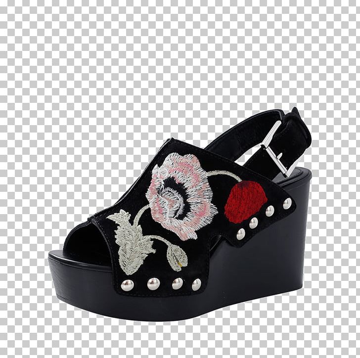 Wedge Sandal Clog Suede Shoe PNG, Clipart, Alexander Mcqueen, Black, Clog, Court Shoe, Embroidery Free PNG Download