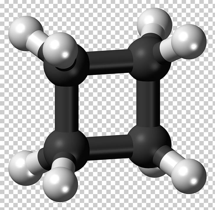 Cyclobutane Ball-and-stick Model Molecule Chemistry PNG, Clipart, 13butadiene, Alkane, Angle, Ballandstick Model, Black And White Free PNG Download
