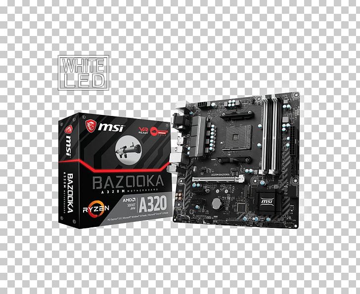 Socket AM4 MicroATX MSI A320M AMD RYZEN/7th Gen A-Series DDR4 GB LAN Micro ATX Motherboard PNG, Clipart, Cable, Central Processing Unit, Computer, Computer Hardware, Electronic Device Free PNG Download