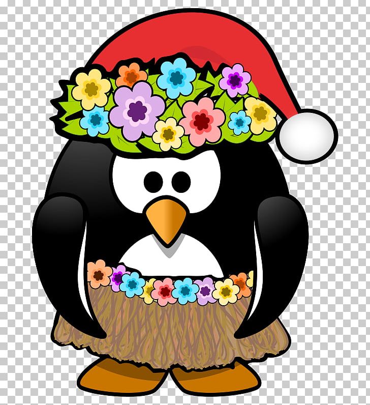 Hawaii Penguin Christmas Santa Claus PNG, Clipart, Aloha, Animals, Artwork, Bathroom, Beak Free PNG Download