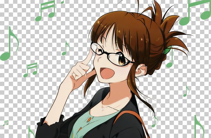 Anime Girl With Glasses And Black Hair