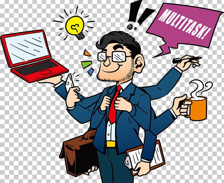 Human Multitasking Laborer Illustration PNG, Clipart, Business, Business Man, Businessperson, Busy, Cartoon Free PNG Download