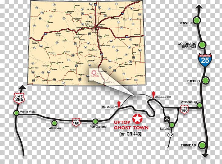 La Veta Pass-Uptop Historic District Interstate 25 Map PNG, Clipart, Area, Colorado, Diagram, Exit Number, Google Maps Free PNG Download