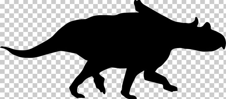 Cat Eotriceratops Silhouette Chasmosaurus Tyrannosaurus PNG, Clipart, Animals, Black, Black And White, Carnivoran, Cat Free PNG Download