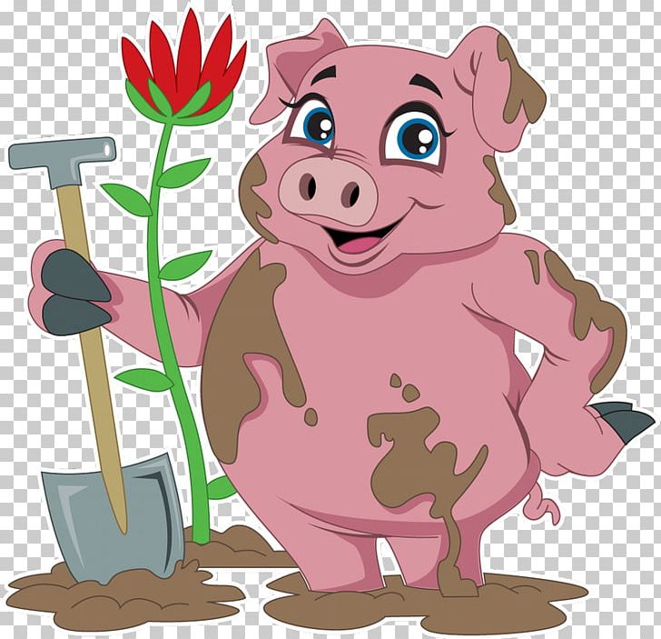 Pig Snout Character PNG, Clipart, Animals, Art, Cartoon, Character, Fiction Free PNG Download