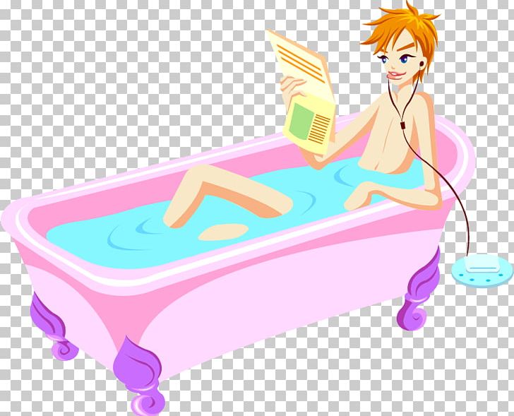 Bathing PNG, Clipart, Art, Cartoon, Encapsulated Postscript, Fictional Character, Furniture Free PNG Download