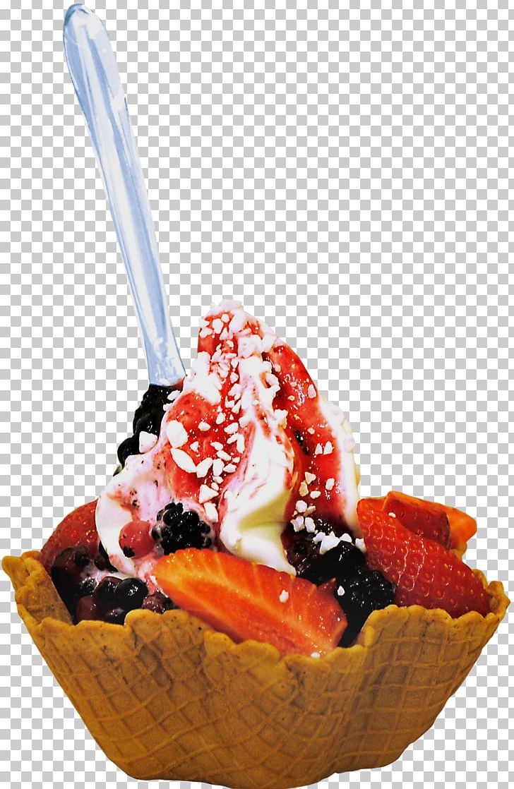 Ice Cream Frozen Yogurt Sundae Waffle PNG, Clipart, Berry, Cream, Dairy Product, Dairy Products, Dessert Free PNG Download