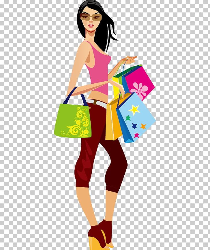 Shopping Girl Illustration PNG, Clipart, Abdomen, Arm, Art, Business Woman, Encapsulated Postscript Free PNG Download
