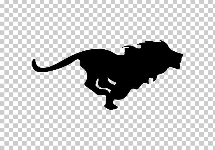 Running Lion Computer Icons PNG, Clipart, Animal, Animals, Big Cats, Black, Black And White Free PNG Download