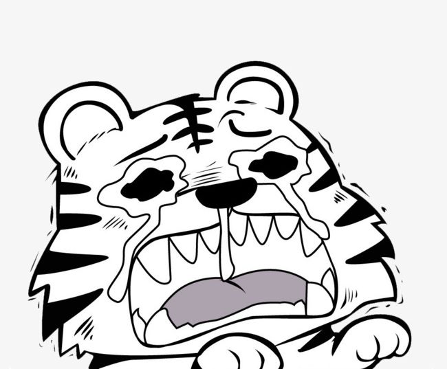 Crying Tiger PNG, Clipart, Animals, Cartoon, Cartoon Animals, Crying Clipart, Jane Free PNG Download