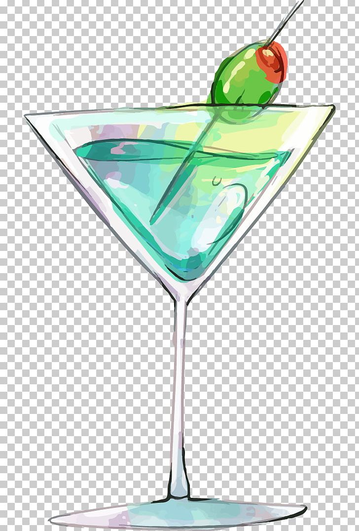 Cocktail Garnish Blue Hawaii Martini Cosmopolitan PNG, Clipart, Alcoholic Drink, Cocktail Garnish, Glass, Hand Drawn, Martini Glass Free PNG Download