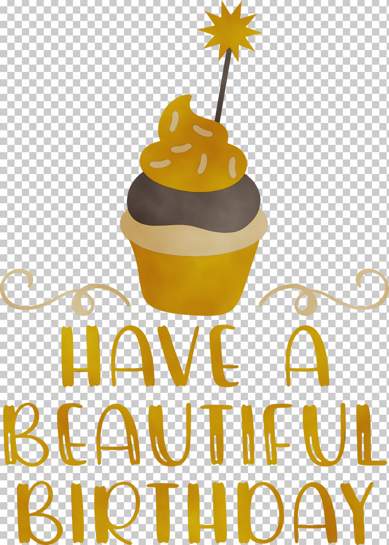Logo Yellow Meter Cream PNG, Clipart, Beautiful Birthday, Birthday, Cream, Happy Birthday, Logo Free PNG Download