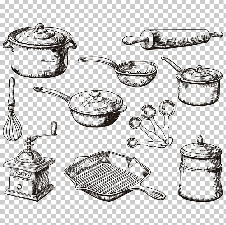 cooking pan drawing