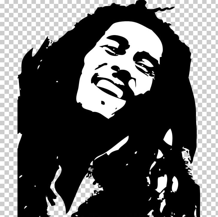 Black And White Stencil Reggae PNG, Clipart, Art, Black, Black And White, Bob Marley, Decal Free PNG Download