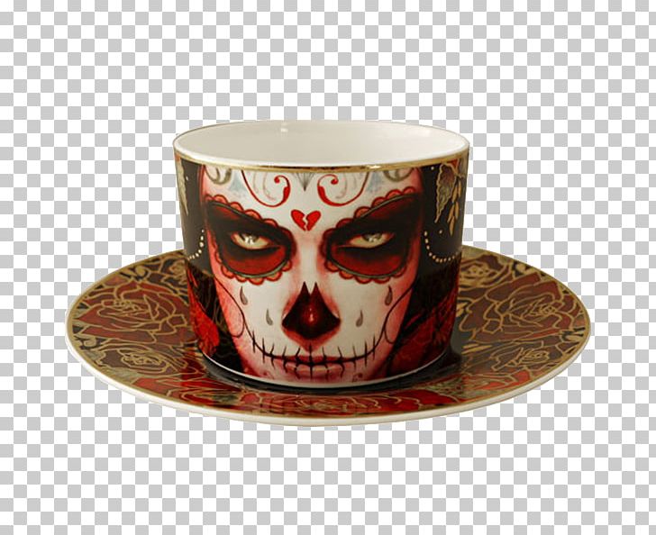 Coffee Cup Calavera Saucer Skull Teacup PNG, Clipart, Calavera, Caveira, Coffee Cup, Cup, Day Of The Dead Free PNG Download