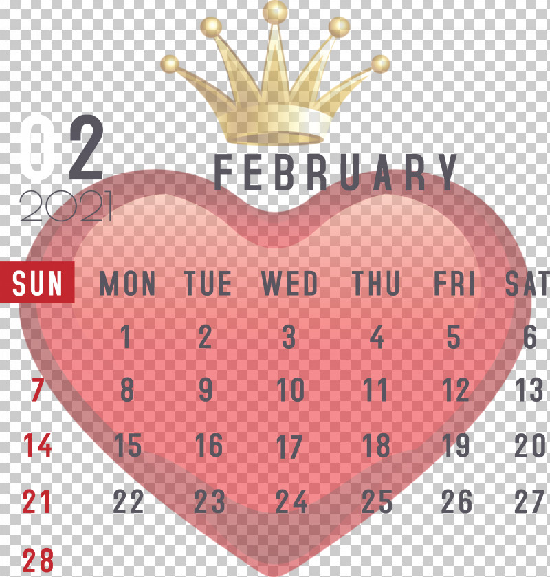 February 2021 Printable Calendar February Calendar 2021 Calendar PNG, Clipart, 2021 Calendar, M095, Meter, Valentines Day Free PNG Download