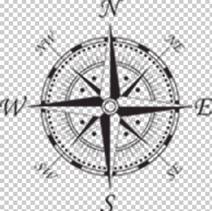 Compass Rose Symbol PNG, Clipart, Angle, Bicycle Part, Bicycle Wheel, Black And White, Cardinal Direction Free PNG Download
