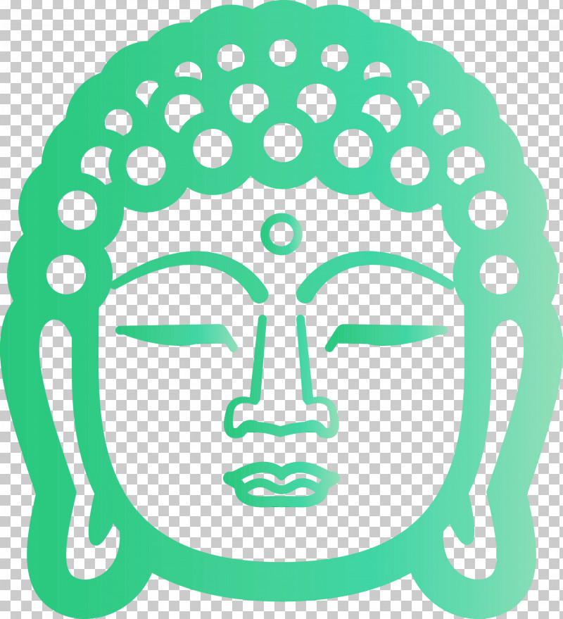 Green Head Turquoise Line Art Circle PNG, Clipart, Buddha, Circle, Green, Head, Line Art Free PNG Download