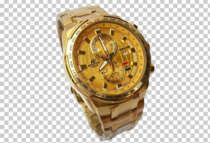 Gold Watch Strap Casio Edifice PNG, Clipart, Casio, Casio Edifice, Chronograph, Clothing Accessories, Gold Free PNG Download