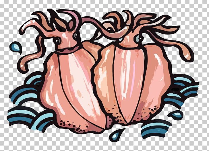 Squid As Food Cartoon PNG, Clipart, Art, Cartoon, Color, Comics, Creative Free PNG Download