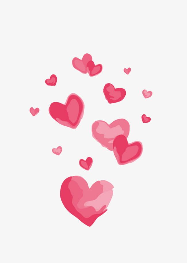 A Large Number Of Hand-painted Heart-shaped PNG, Clipart, Everything, Hand, Hand Painted, Hand Painted Clipart, Heart Shaped Free PNG Download