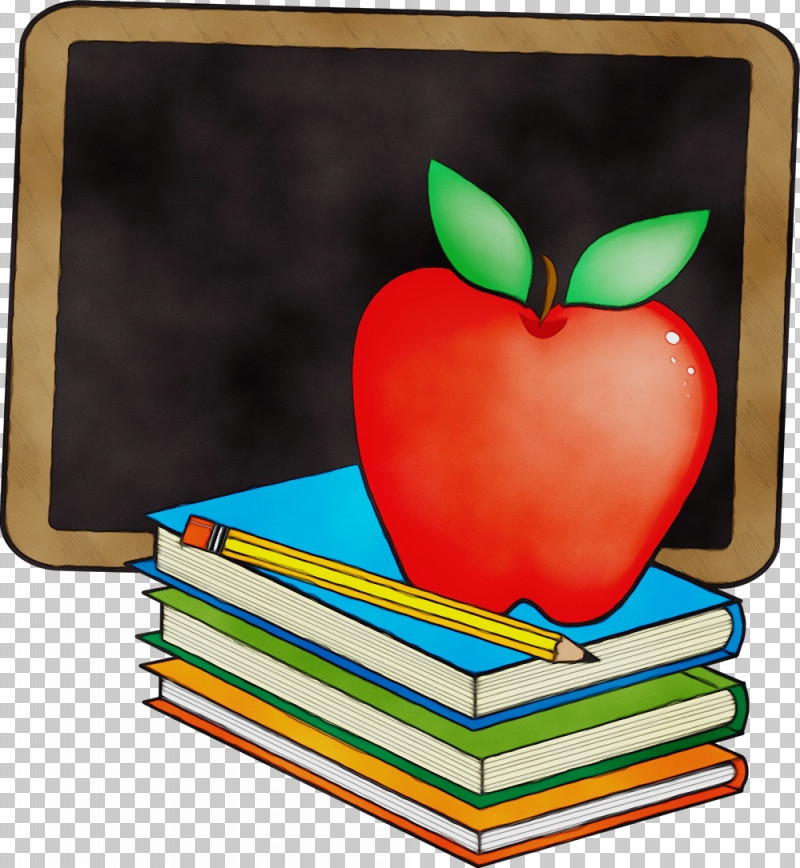 hand holding apple clipart school