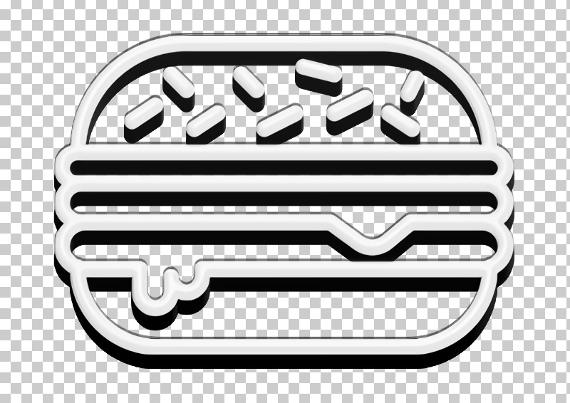 Street Food Icon Burger Icon PNG, Clipart, Angle, Black And White, Burger Icon, Car, Line Free PNG Download