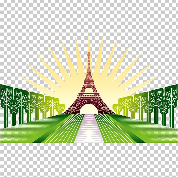 Eiffel Tower Cartoon Landmark Landscape PNG, Clipart, Architectur, Building, Computer Wallpaper, Encapsulated Postscript, Energy Free PNG Download