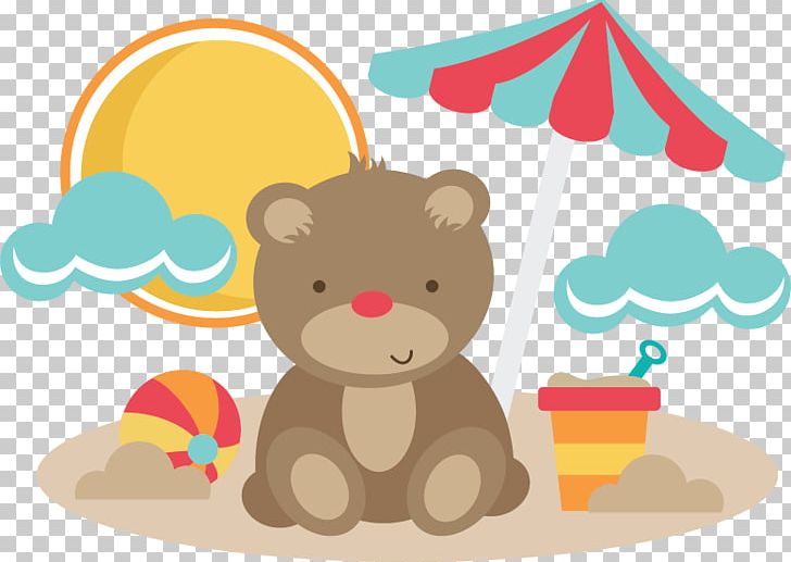 Bear At The Beach PNG, Clipart, Animation, Beach, Beach Ball, Bear, Bear At The Beach Free PNG Download
