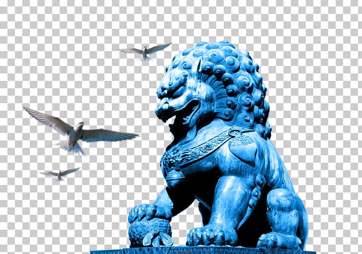 Chinese Guardian Lions Stone Sculpture PNG, Clipart, Advertising, Animals, Antiquity, Blue, Chinese Guardian Lions Free PNG Download