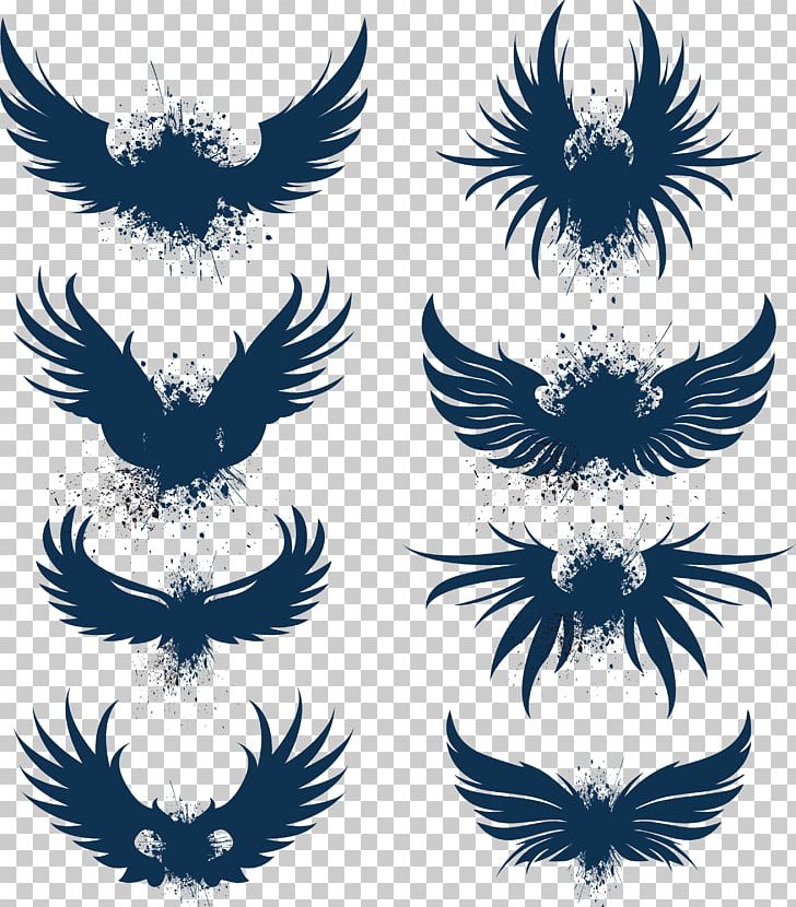 Bird Wing Eagle Logo PNG, Clipart, Angel Wing, Angel Wings, Animals, Bird Of Prey, Blue Free PNG Download