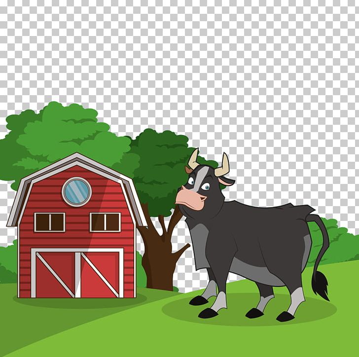 cow shed clipart