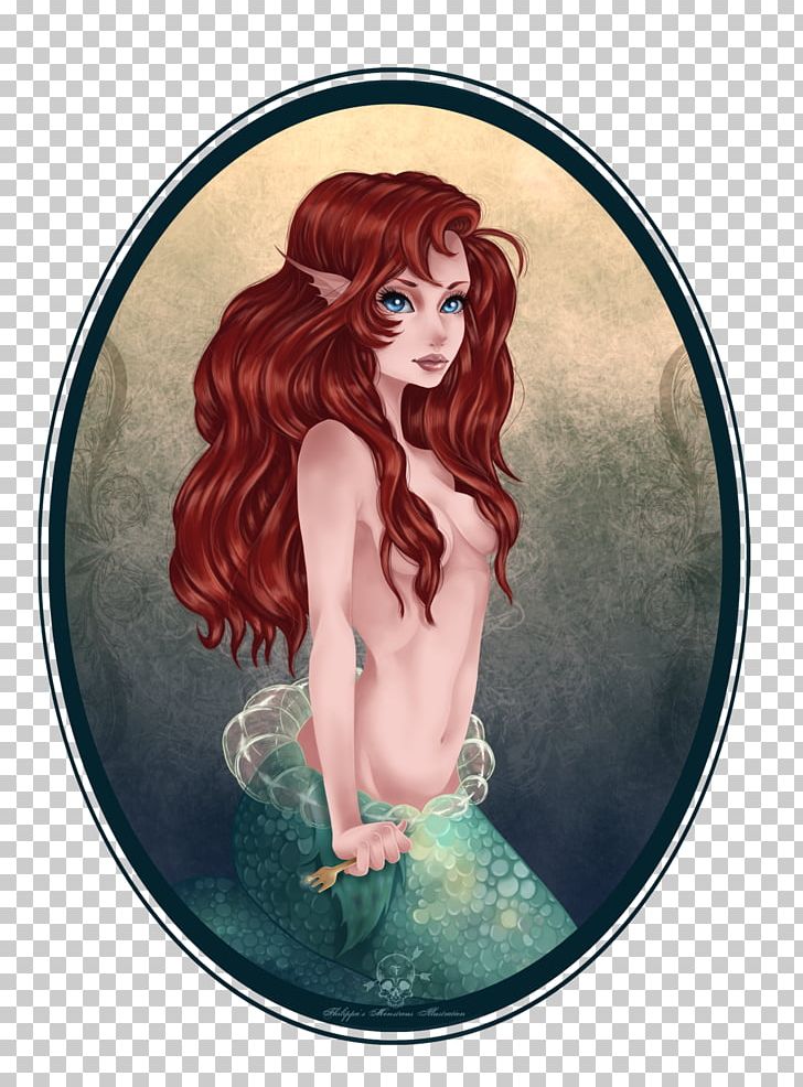Mermaid Brown Hair Pin-up Girl Legendary Creature Character PNG, Clipart, Brown, Brown Hair, Character, Fantasy, Fiction Free PNG Download