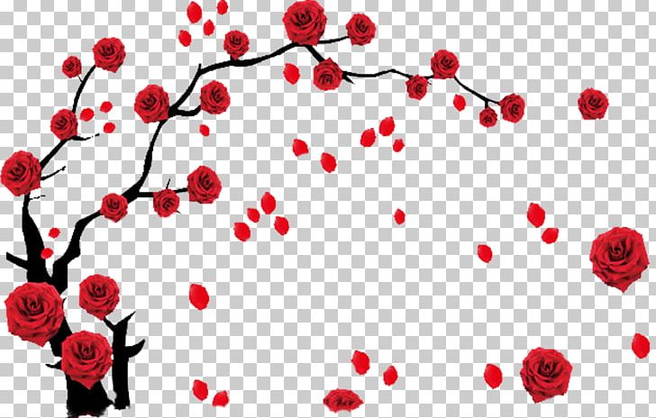 Paper Red Wall PNG, Clipart, Blossom, Branch, Computer Wallpaper, Designer, Floral Design Free PNG Download