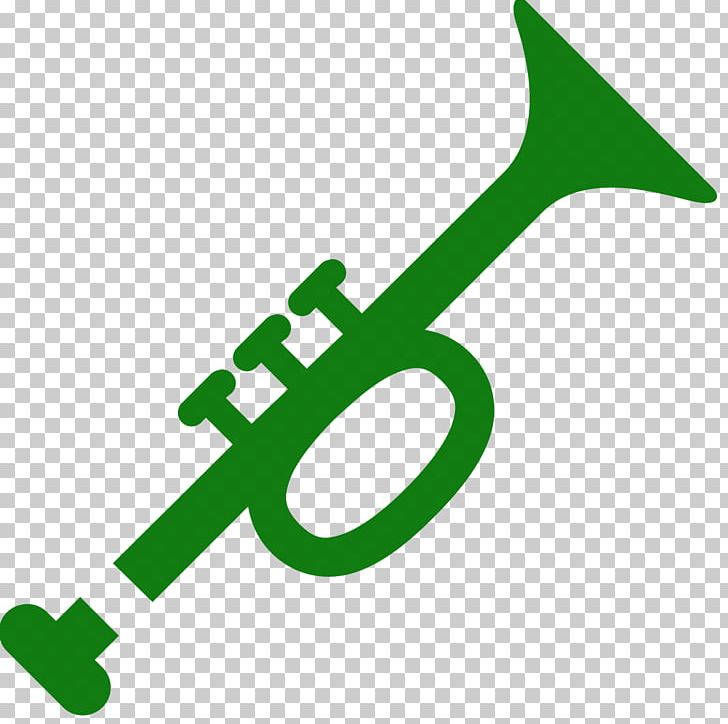 Trumpet Computer Icons PNG, Clipart, Computer Icons, Download, Green, Icon Design, Line Free PNG Download