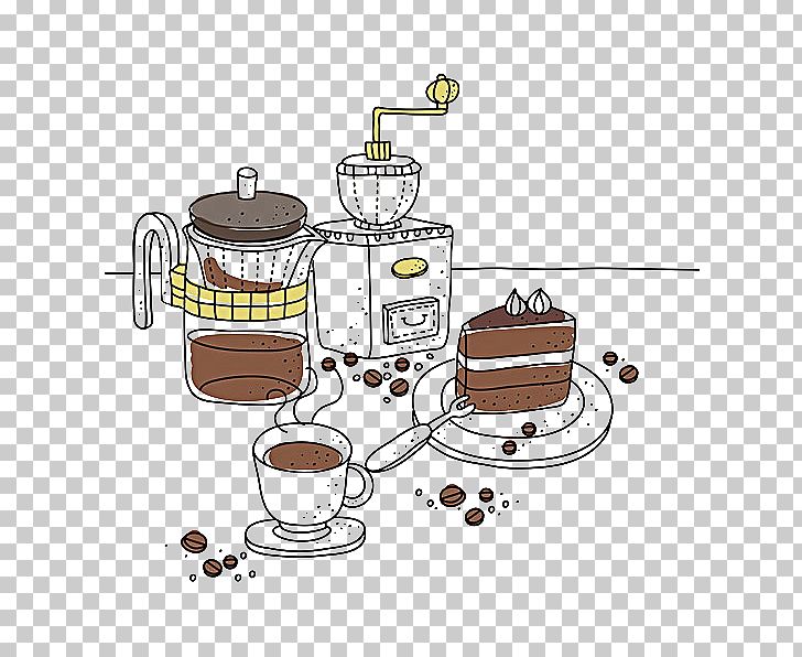 Coffee Cafe Drawing Illustration PNG, Clipart, Bread, Coffee, Coffee Bean, Coffee Beans, Coffee Cup Free PNG Download