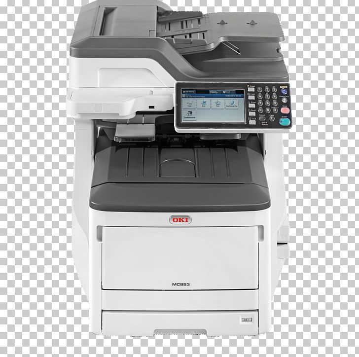 Multi-function Printer Oki Electric Industry Laser Printing OKI MC853dn A3 Colour LED MFP 45850603 PNG, Clipart, Electronic Device, Electronics, Fax, Inkjet Printing, Laser Printing Free PNG Download