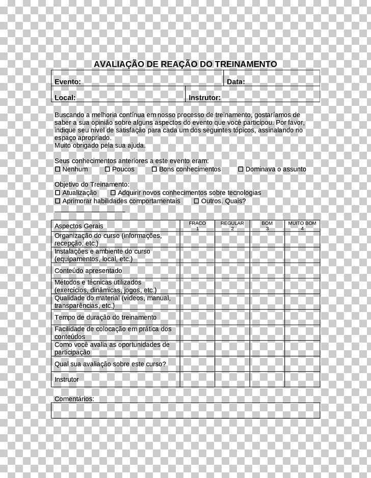 Evaluation Training Research Document Questionnaire PNG, Clipart, Area, Diagram, Document, Evaluation, Form Free PNG Download