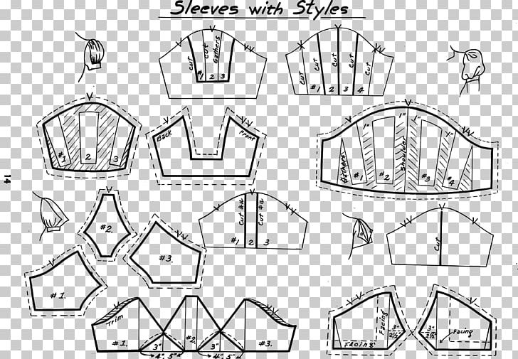 Modern Pattern Design: The Complete Guide To The Creation Of Patterns As A Means Of Designing Smart Wearing Apparel Sleeve Sewing Clothing Pattern PNG, Clipart, Angle, Area, Auto Part, Black And White, Clothing Free PNG Download