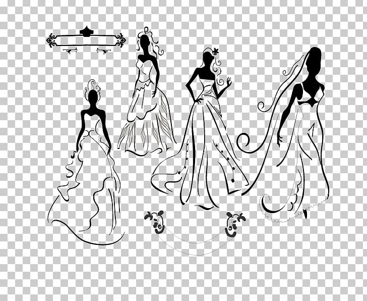 Wedding Invitation Silhouette Bride PNG, Clipart, Arm, Black, Cartoon, Encapsulated Postscript, Fashion Design Free PNG Download