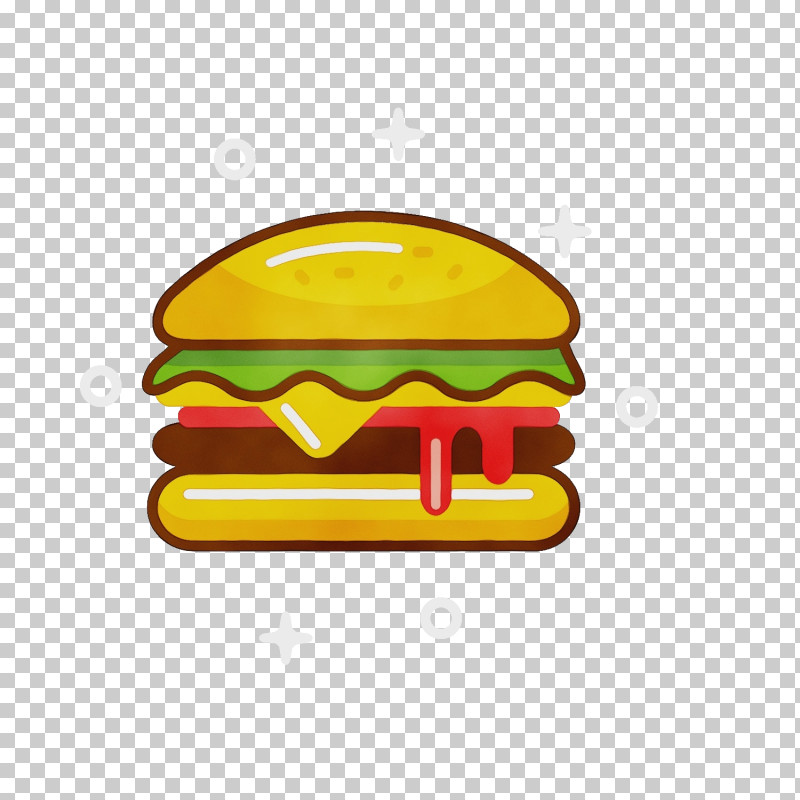 Fast Food Yellow Cheeseburger Cartoon Line PNG, Clipart, Cartoon, Cheeseburger, Fast Food, Finger Food, Junk Food Free PNG Download